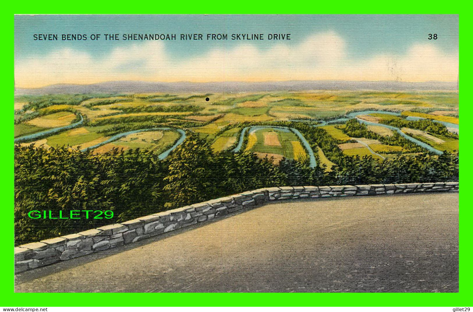 SHENANDOAH, VA - SEVEN BENDS OF THE SHENANDOAH RIVER FROM SKYLINE DRIVE - PUB A. J. SIMONPIETRI, JR - - Autres & Non Classés