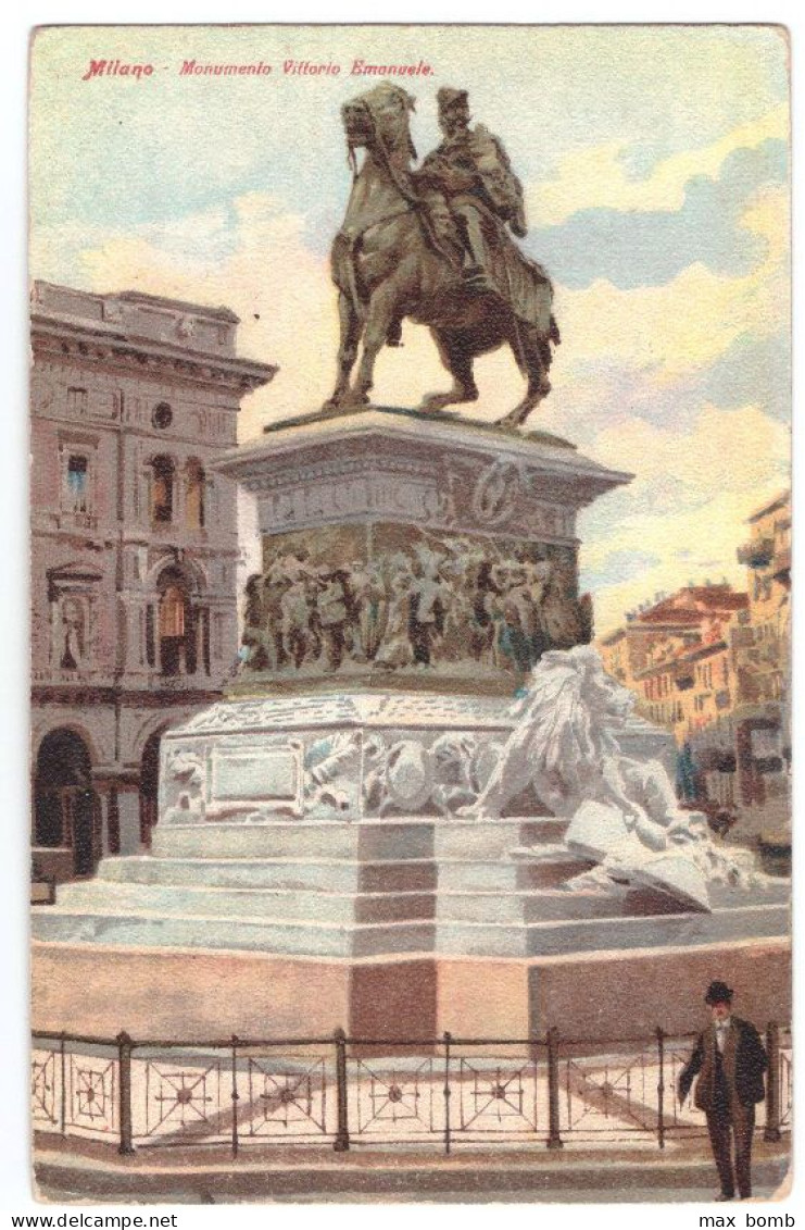 1916 MILANO 44 MONUMENTO VITTORIO EMANUELE - Milano (Milan)