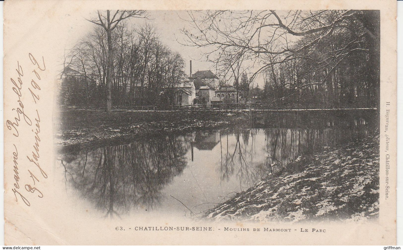 CHATILLON SUR SEINE MOULINS DE MARMONT LE PARC 1902 PRECURSEUR TBE - Chatillon Sur Seine