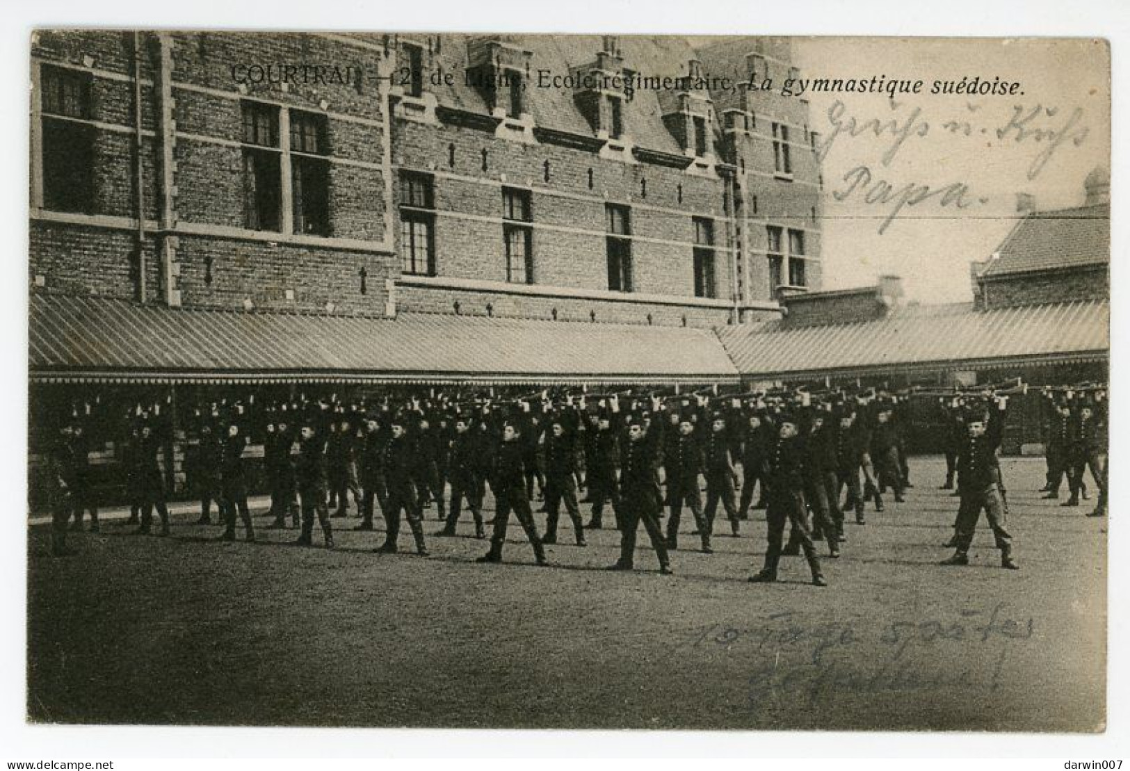 Kortrijk. Courtrai. 2ième De Ligne Ecole Régimentaire. La Gymnastique Suédoise - Kortrijk