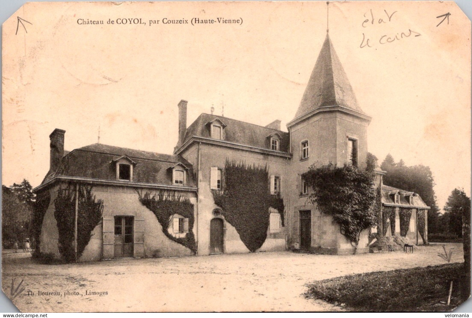 20664 Cpa 87 Château De Coyol Par Couzeix " état " - Autres & Non Classés