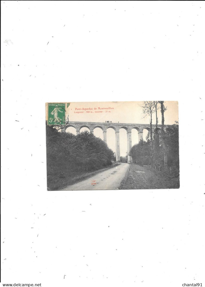 CARTE POSTALE 58 PONT AQUEDUC DE MONTREUILLON VOYAGEE - Autres & Non Classés