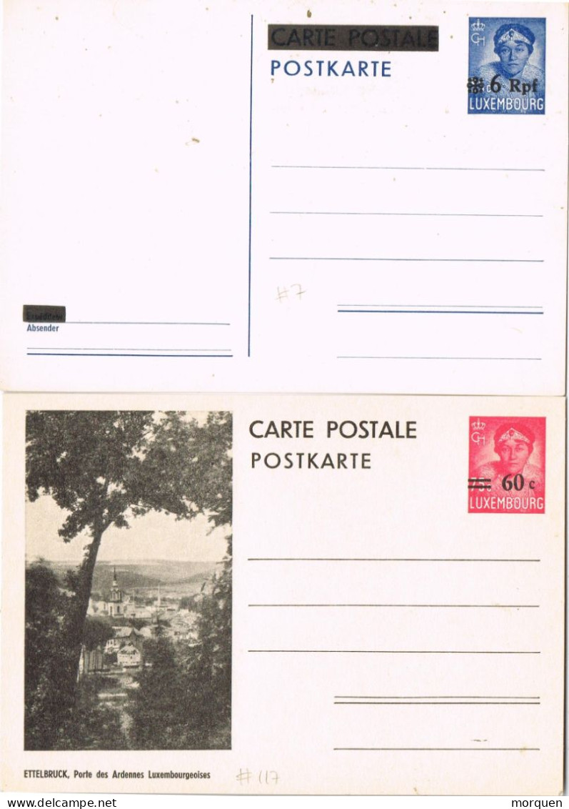 55094. DOS (2) Entero Postales 60 S 75 Y 6 Rpf S 35. Ocupation Allemagne, Guerre - Besetzungen