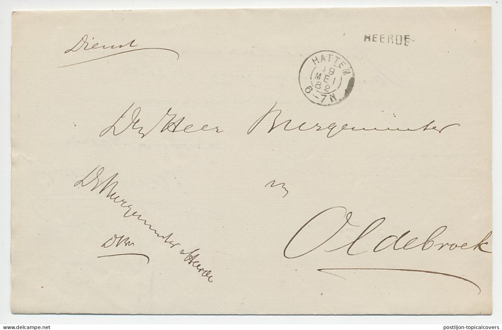 Naamstempel Heerde 1882 - Briefe U. Dokumente