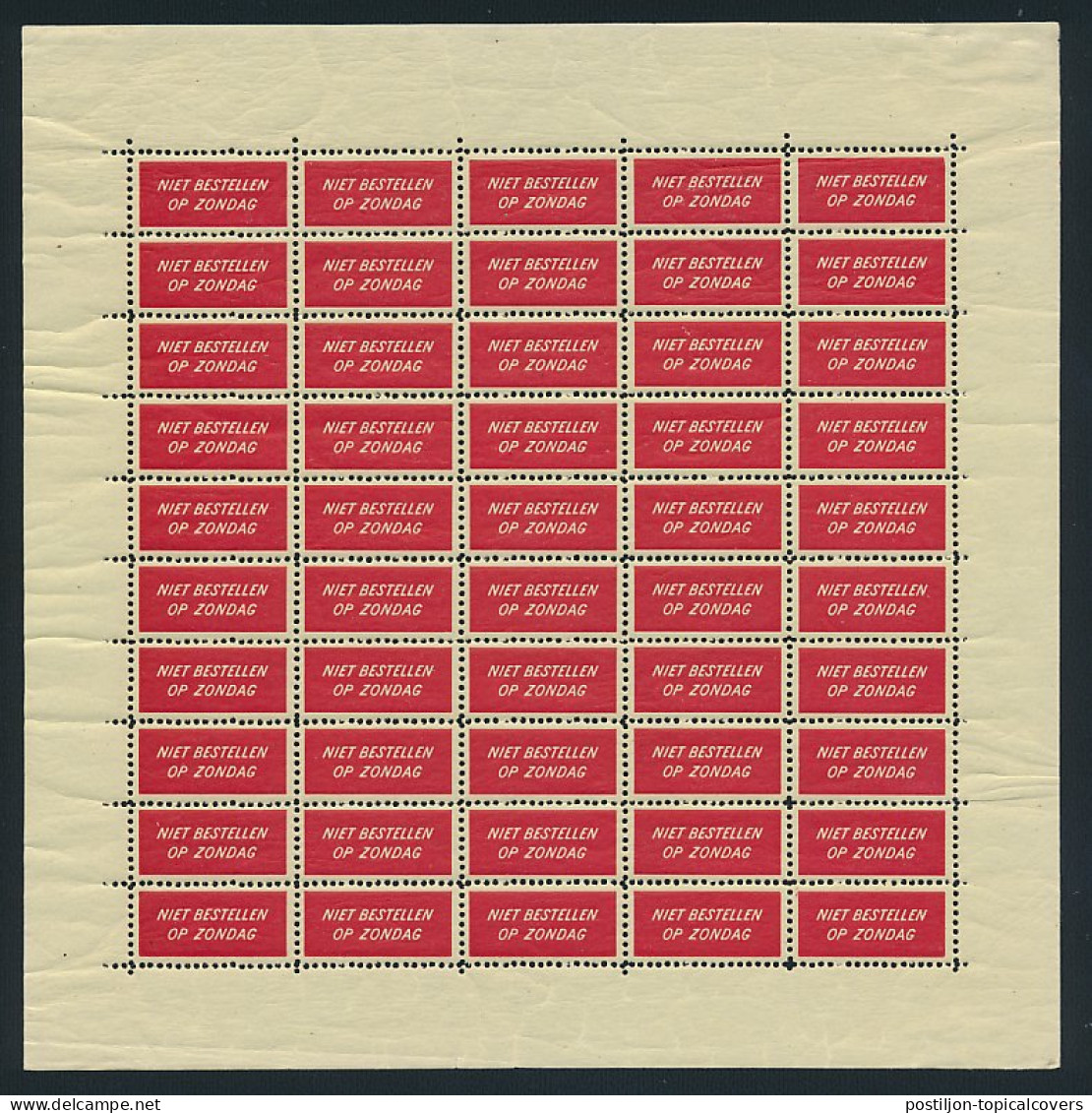 NIET BESTELLEN OP ZONDAG - Compleet Vel - Tanding 12 X 11½ - Storia Postale