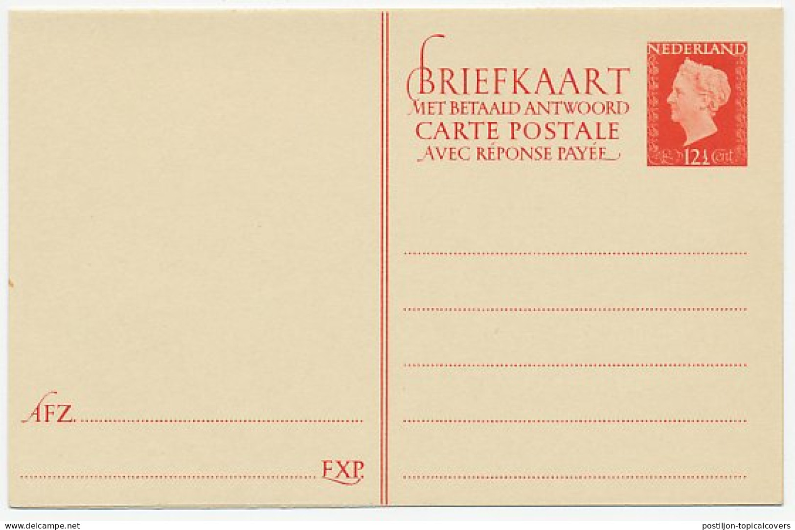 Briefkaart G. 296 A - Postal Stationery