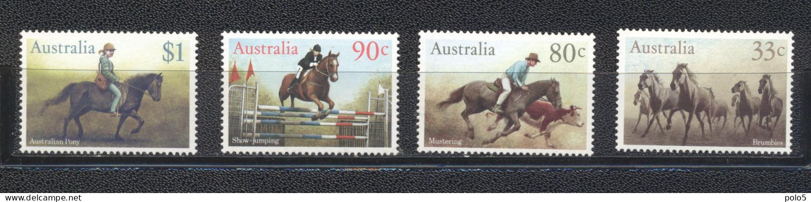 Australia 1986- Horses Set (4v) - Mint Stamps