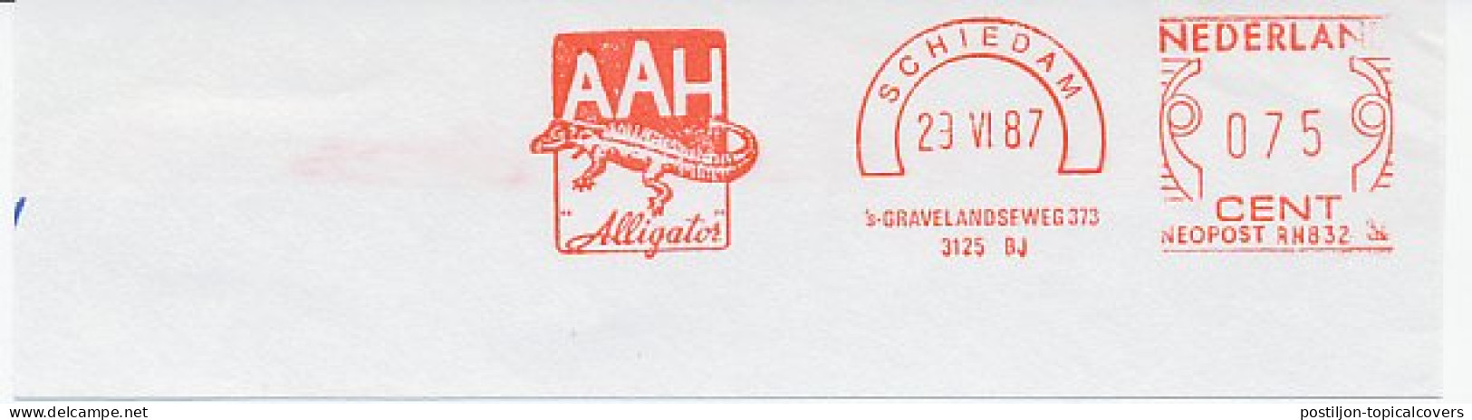 Meter Cut Netherlands 1987 Alligator - Autres & Non Classés