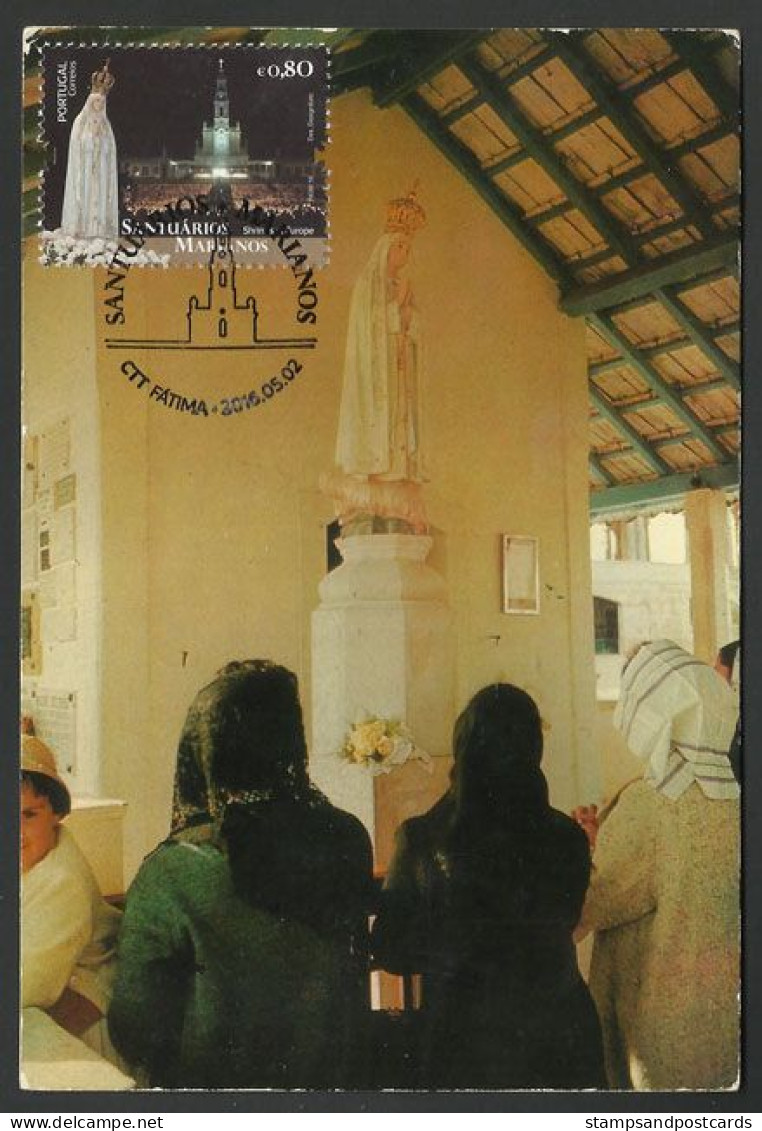 Portugal Sanctuaire Notre Dame De Fatima 2016 Carte Maximum Carte Postale Vintage Sanctuary Our Lady Of Fatima Maxicard - Christendom