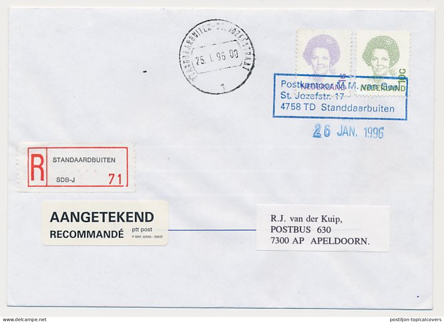 MiPag Mini Postagentschap Aangetekend Standdaarbuiten 1996 Fout - Unclassified