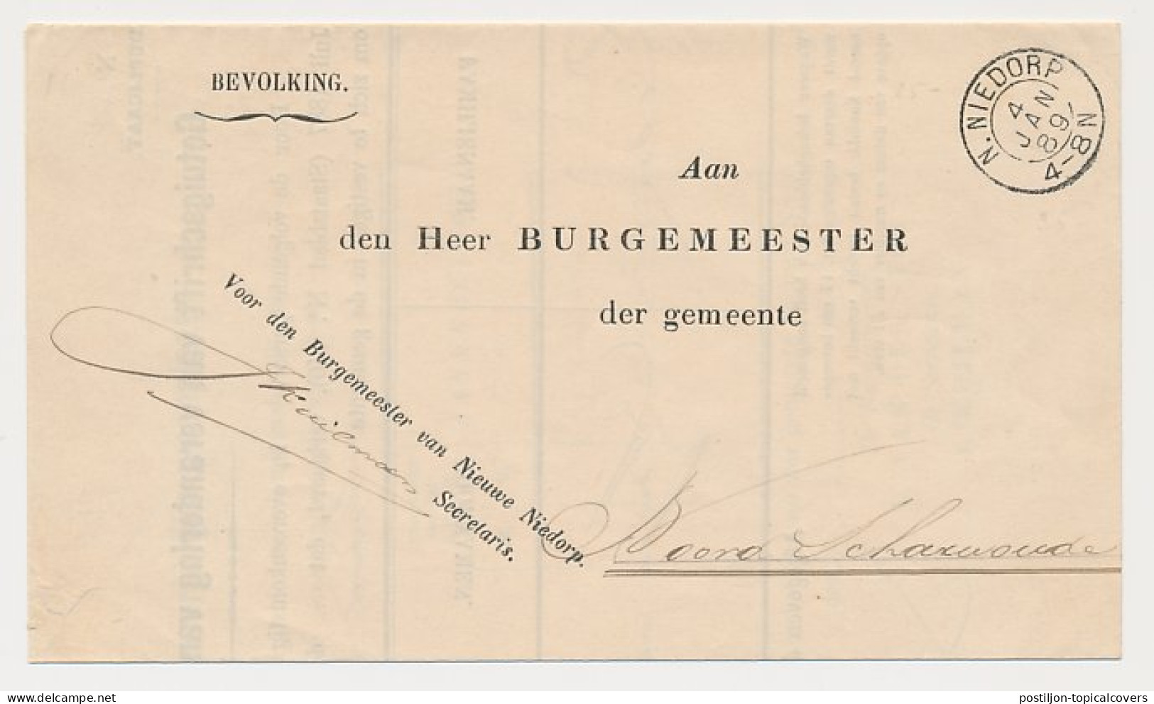 Kleinrondstempel N.Niedorp 1889 - Ohne Zuordnung
