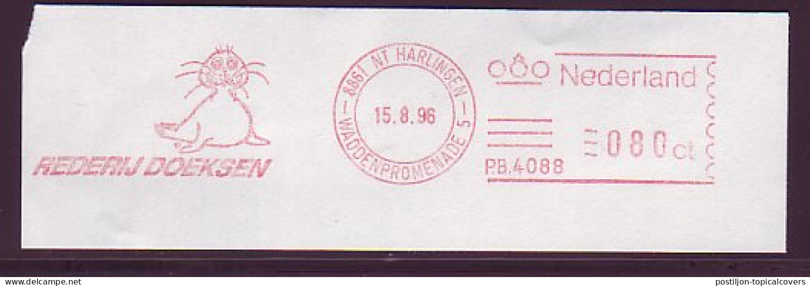 Meter Cut Netherlands 1996 Seal - Other & Unclassified