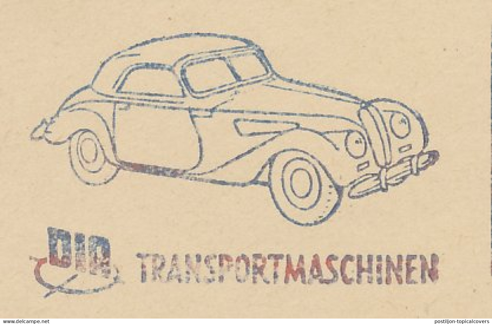 Meter Cut Deutsche Post / Germany 1954 Car - DIA - Voitures