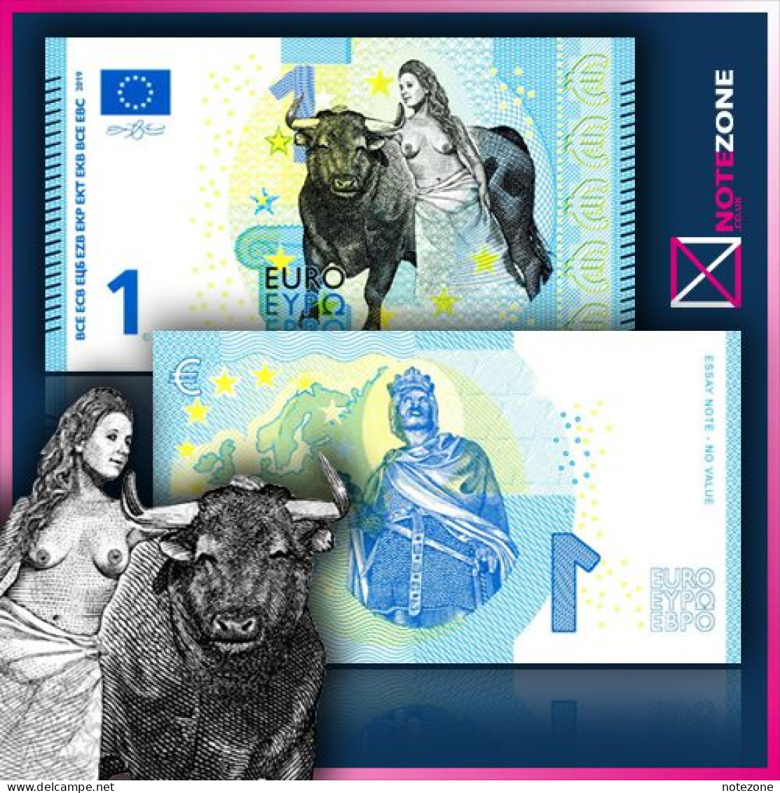 Thomas Stebbins 1 EURO European Union EU Polymer Fantasy Private Note - Otros & Sin Clasificación