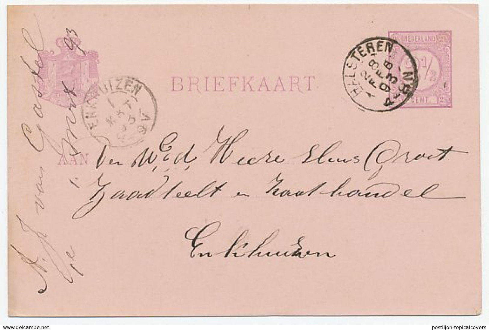 Kleinrondstempel Halsteren 1893 - Ohne Zuordnung