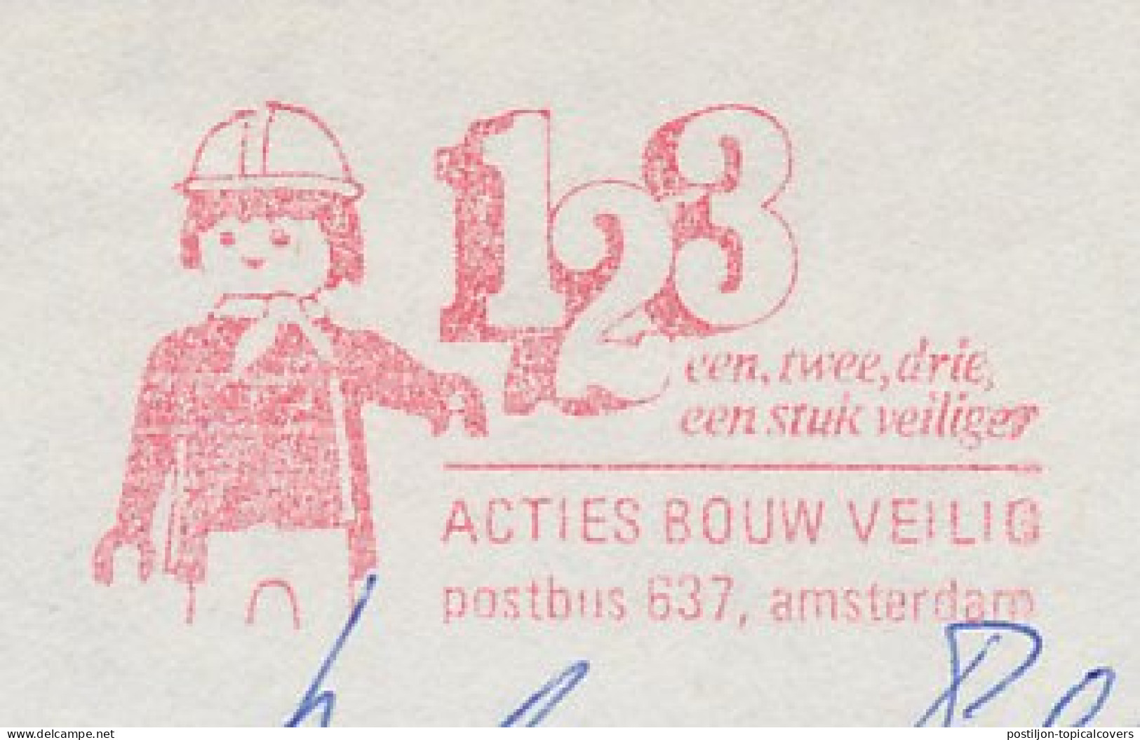 Meter Cover Netherlands 1981 Playmobil - Toy - Construction Worker - Autres & Non Classés