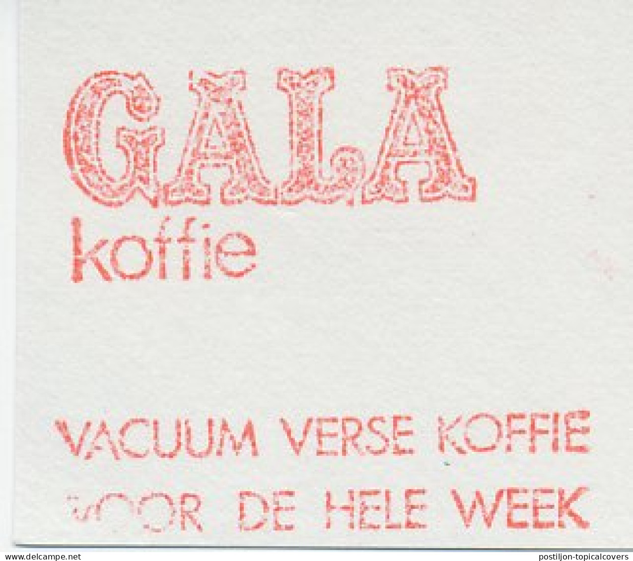 Meter Cut Netherlands 1976 Gala Coffee - Vacuum Fresh Coffee - Other & Unclassified