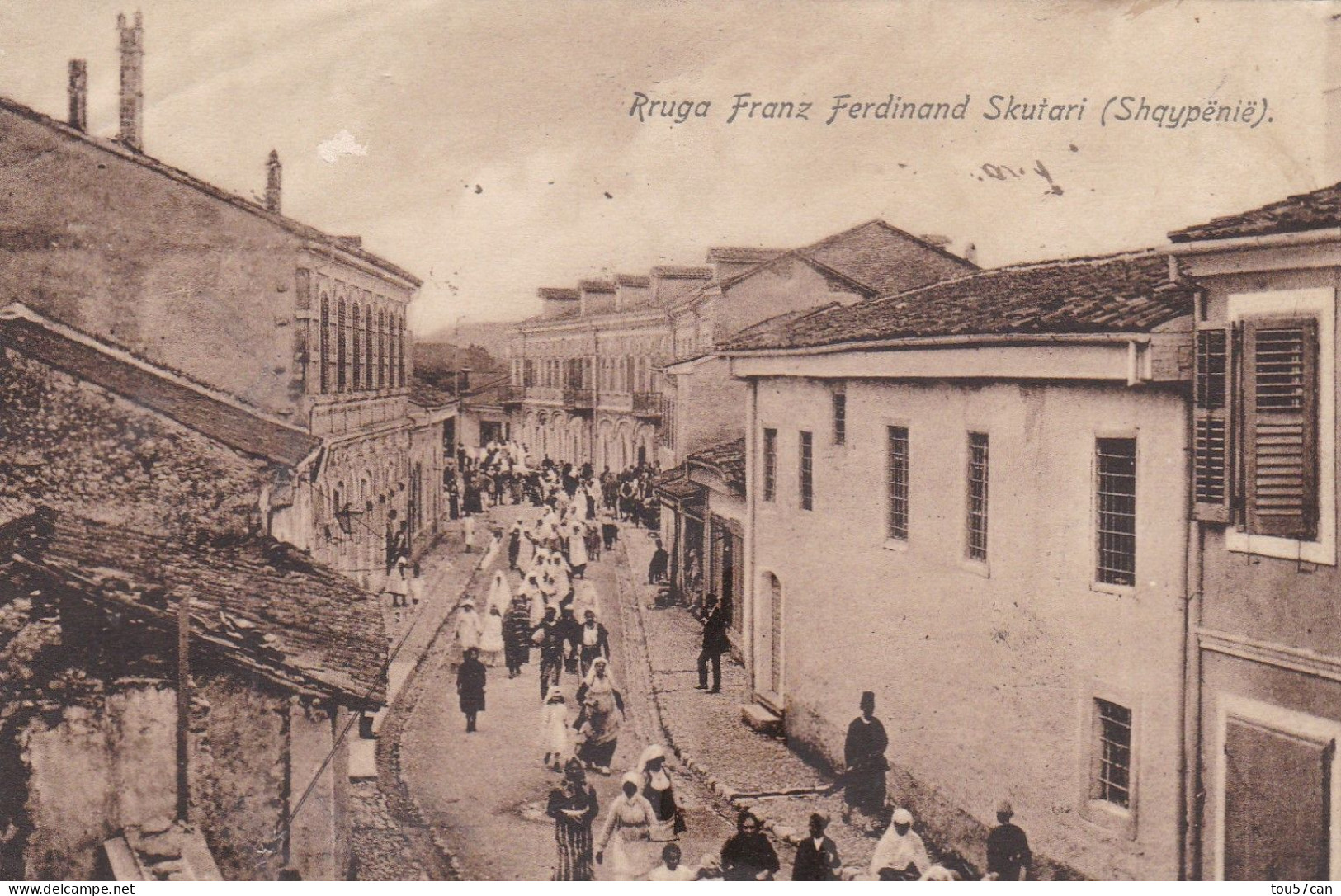 SKUTARI   -   SHQYPENIE   -   ALBANIE  -  WELL  ANIMATED  POSTCARD  -  RRUGA   FRANZ  FERDINAND - Albania