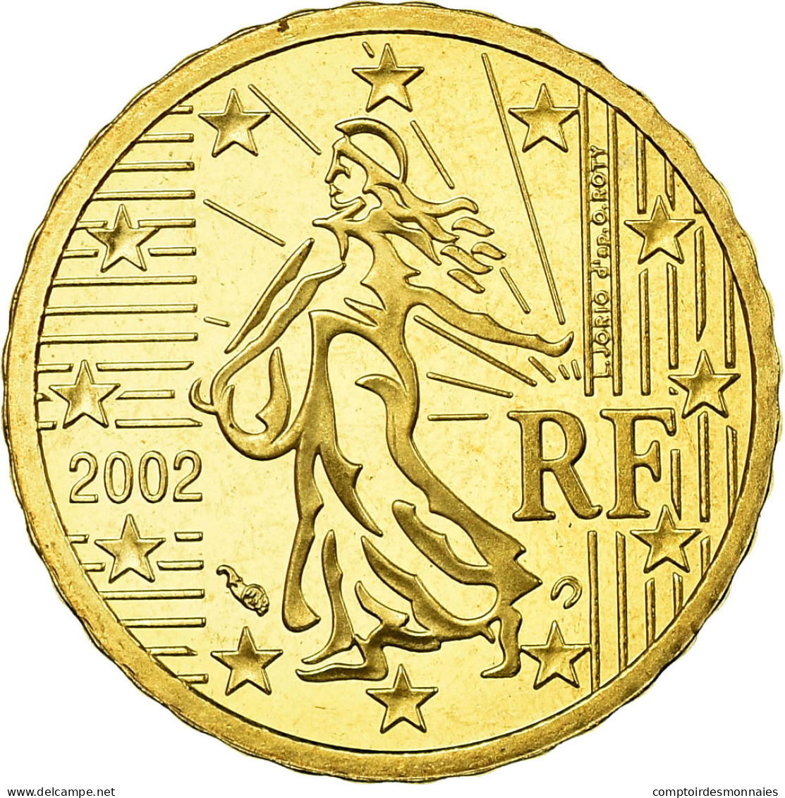 France, 10 Euro Cent, 2002, Proof, FDC, Laiton, KM:1285 - France