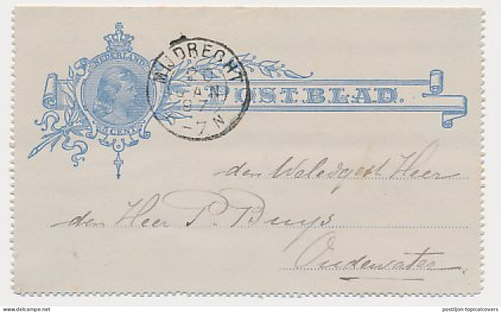 Kleinrondstempel Mijdrecht 1897 - Unclassified