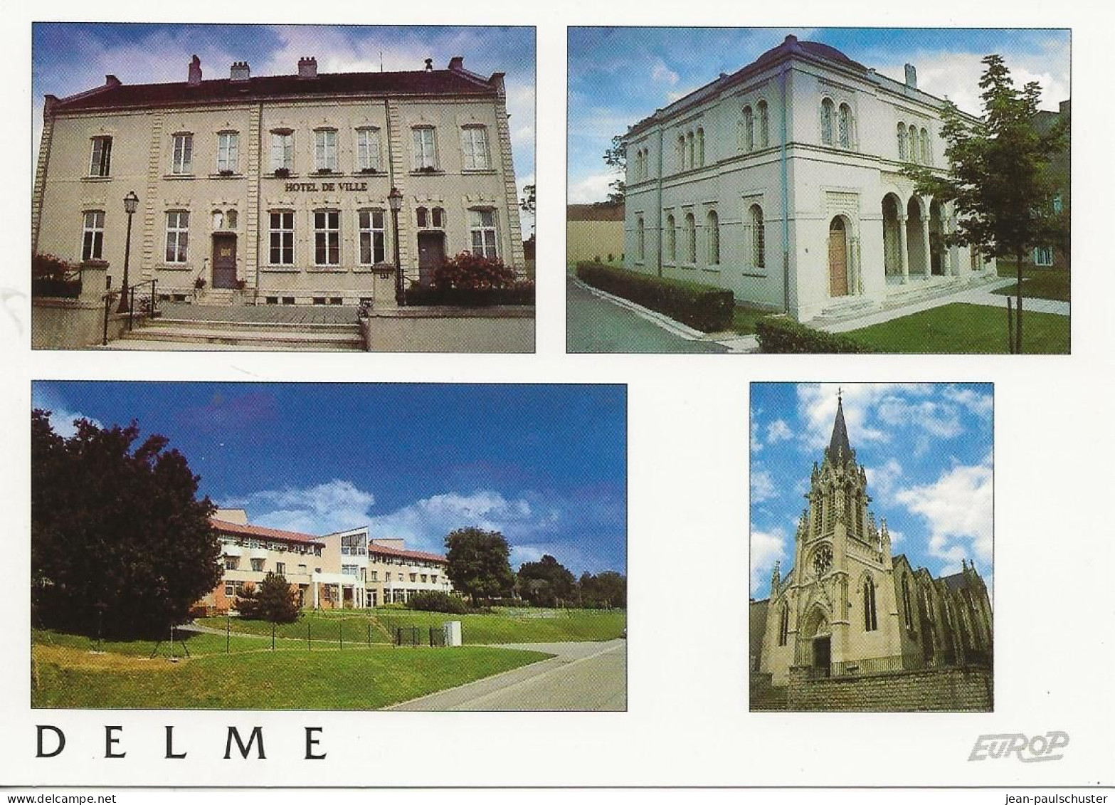 57 - DELME L'eglise - La Mairie - La Synagogue - La Maison De Retraite     **CPm Multivues Vierge  ** - Autres & Non Classés