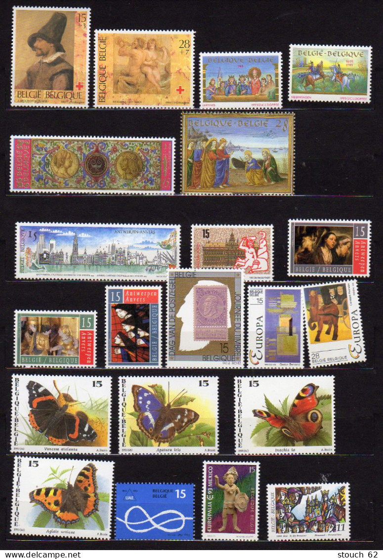 Belgique 1993, Année Complète Neuve, 2489 / 2532**, - Full Years