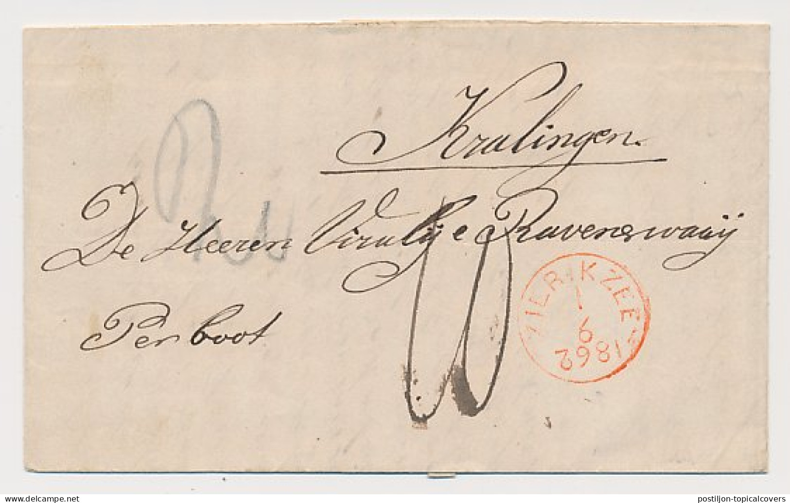 Zierikzee - Kralingen 1862 - Per Boot - ...-1852 Voorlopers