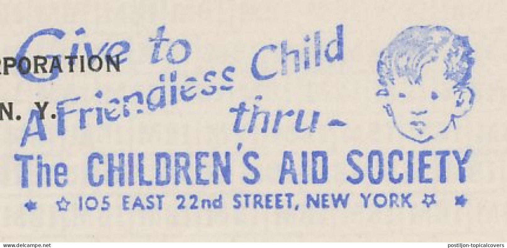 Meter Top Cut USA 1951 Children Aid Society - IBM - Sonstige & Ohne Zuordnung