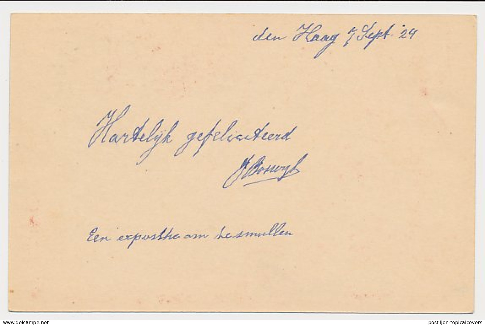 Briefkaart G. 199 N ( Sittard ) S Gravenhage - GB / UK 1924 - Postwaardestukken