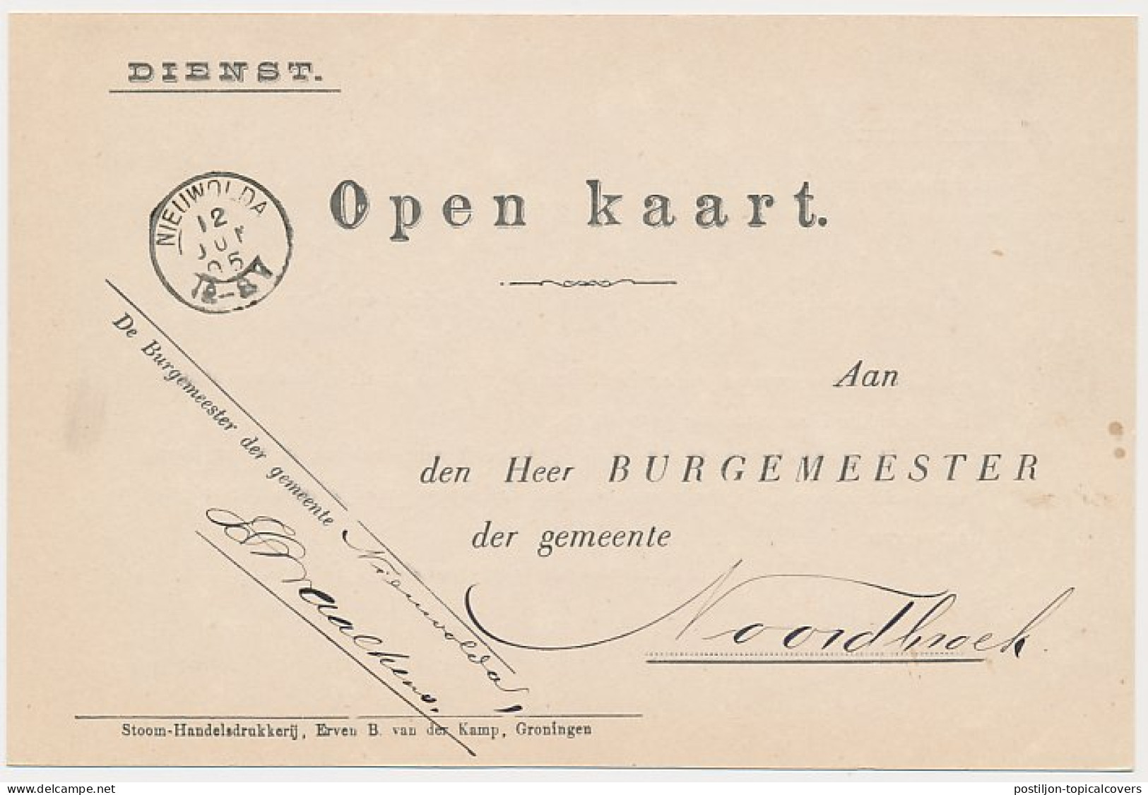 Kleinrondstempel Nieuwolda 1905 - Ohne Zuordnung