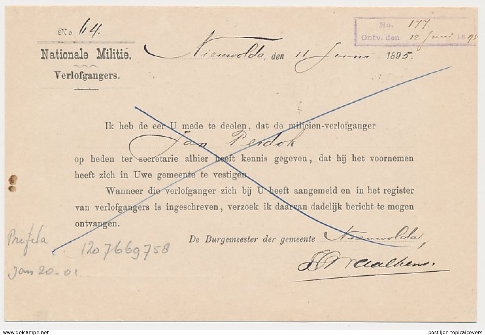 Kleinrondstempel Nieuwolda 1905 - Unclassified