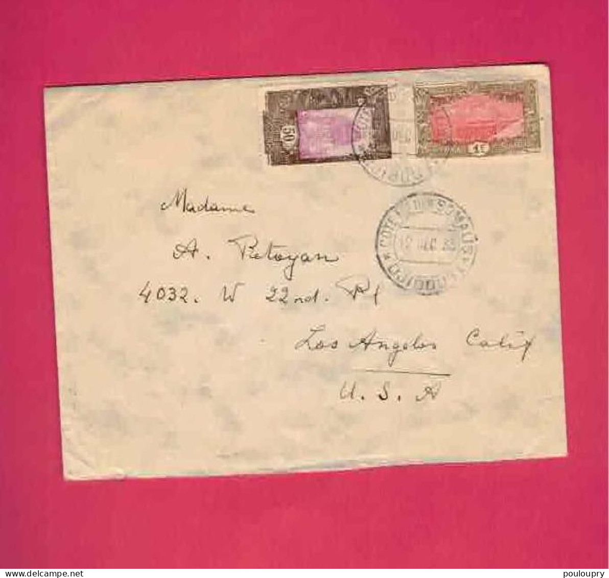 Lettre De 1933 Pour Les USA EUAN - YT N° 95 Et 97 - Storia Postale