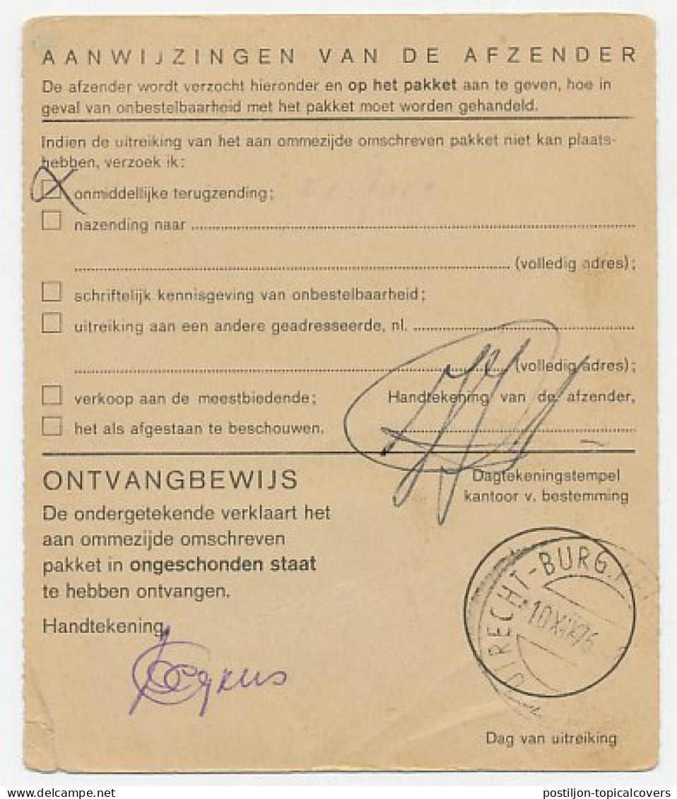 Em. Juliana Adreskaart Hengelo - Utrecht 1976 - Unclassified