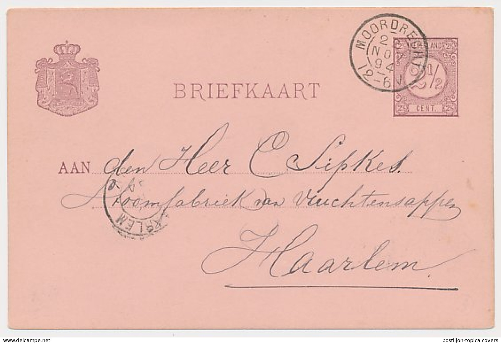 Kleinrondstempel Moordrecht 1894 - Unclassified