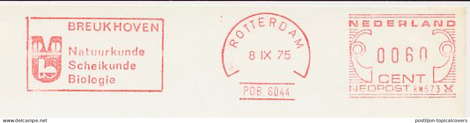 Meter Cut Netherlands 1975 Bird - Owl  - Autres & Non Classés