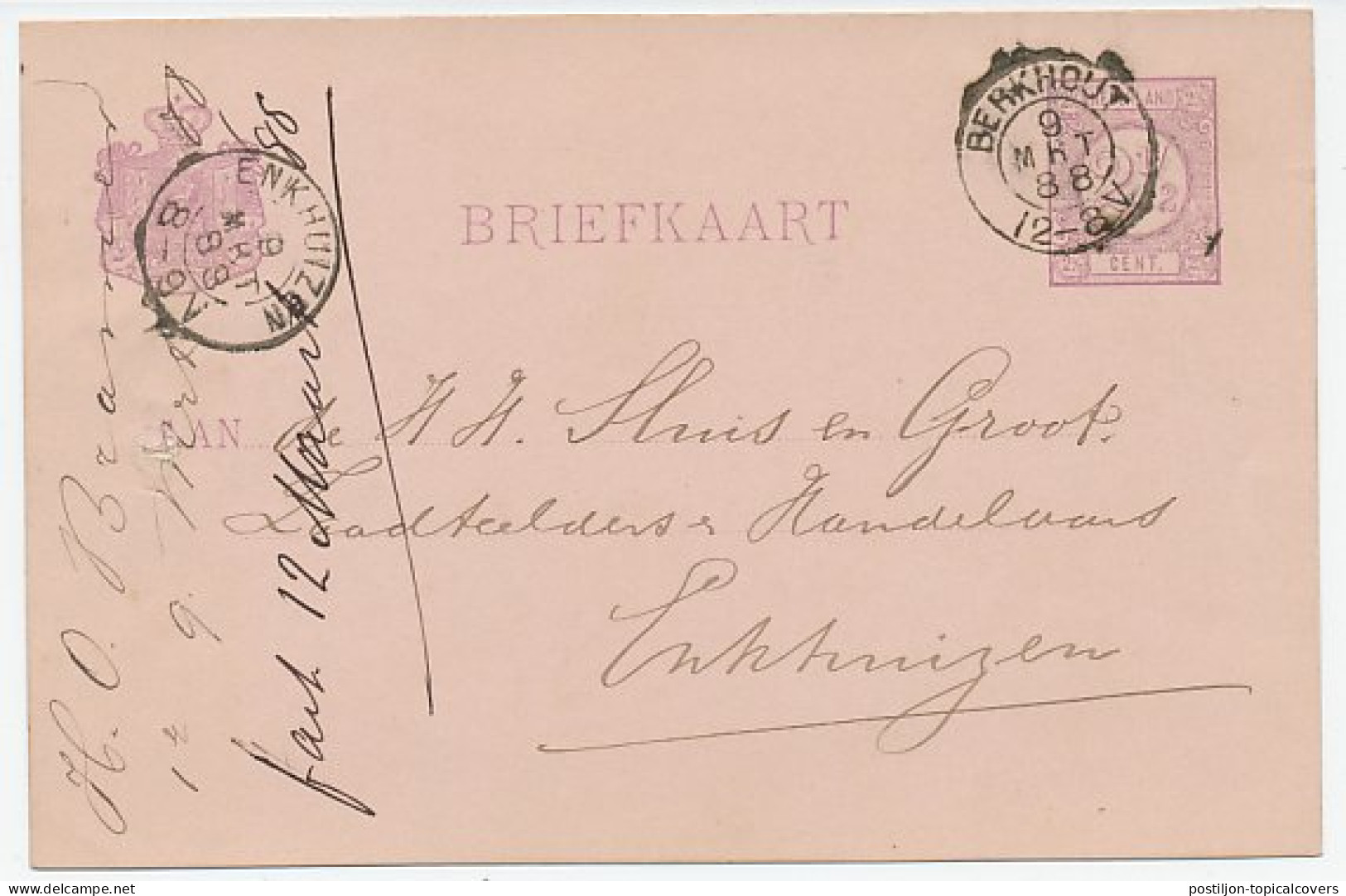 Kleinrondstempel Berkhout 1888 - Unclassified