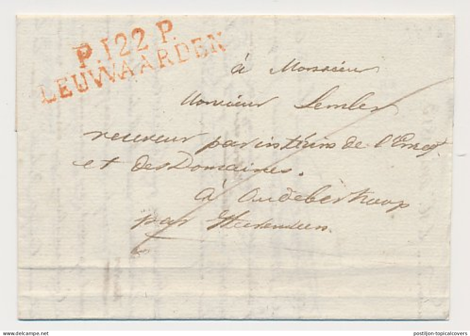 P.122.P. LEUWARDEN - Oldeberkoop 1813 - ...-1852 Préphilatélie