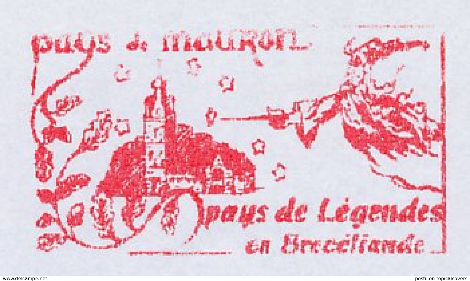 Meter Cover France 2002 Mauron - Country Of Legends - Wizard - Church - Fairy Tales, Popular Stories & Legends