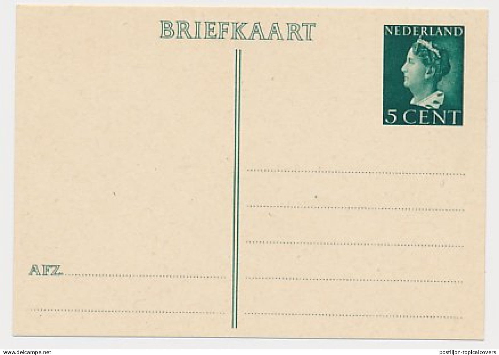 Briefkaart G. 281 - Postwaardestukken