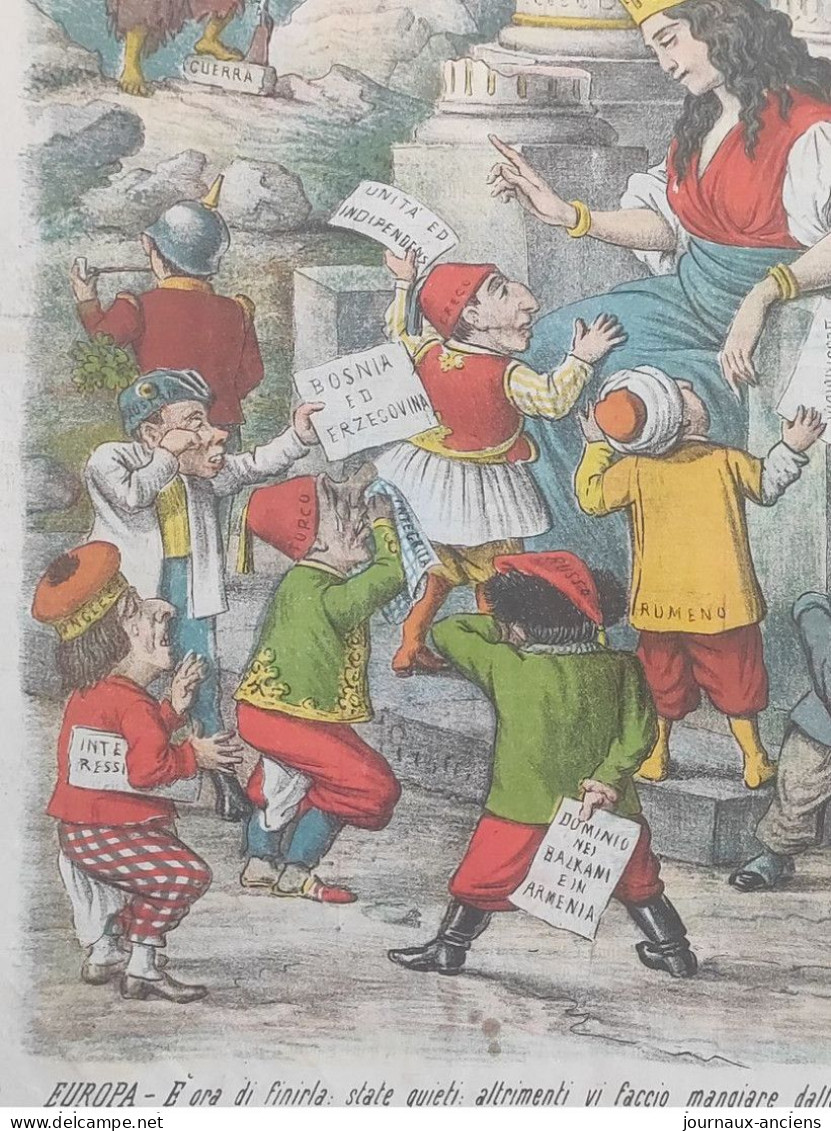 1878 Augusto GROSSI ( 1835 - 1919 ) - IL PAPAGALLO - L'épouvantail diable à ressort - Enfants d'Europe