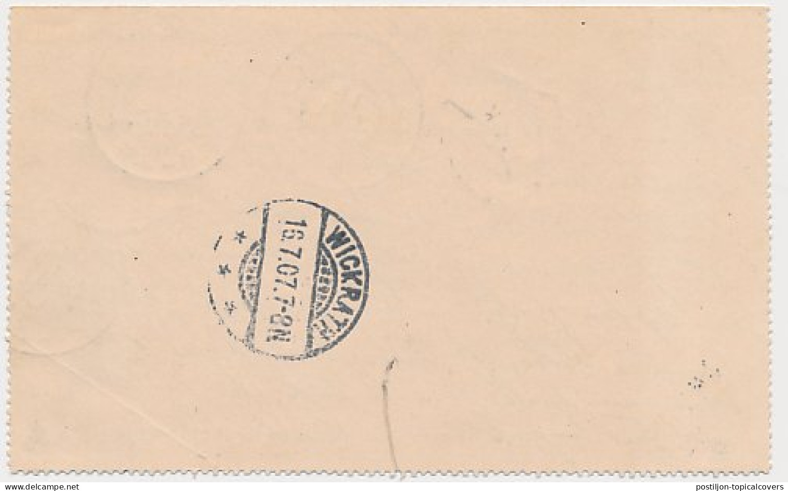 Postblad G. 12 / Bijfr. Valkenburg Wickrath Duitsland 1907 - Postal Stationery