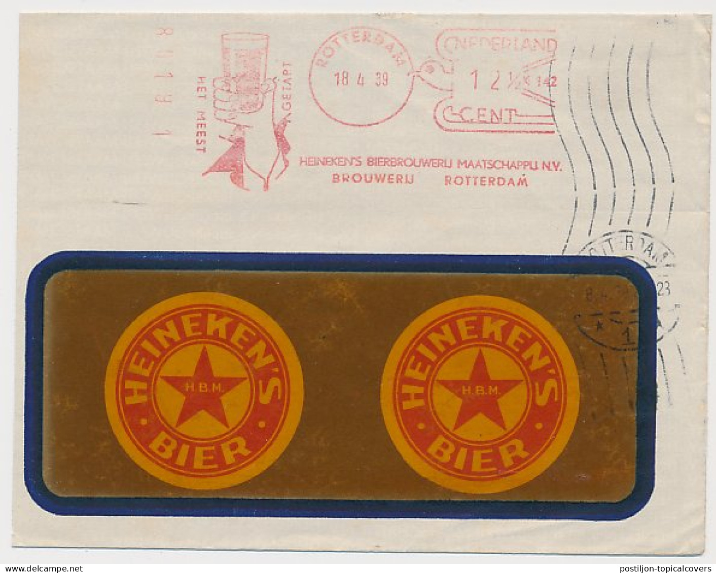 Firma Envelop Heineken 1939 - Bier - Bierbrouwerij - Unclassified