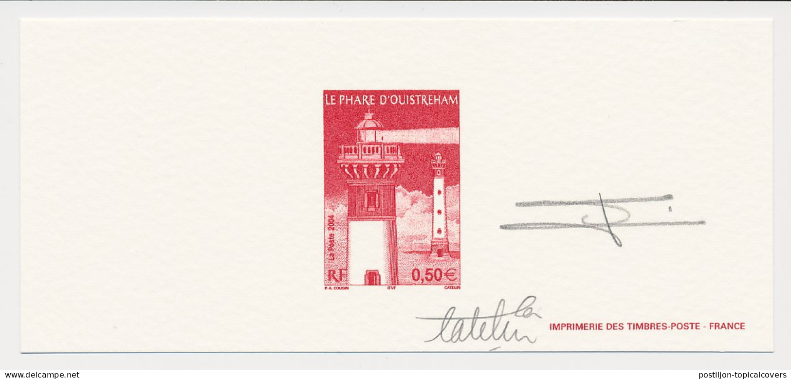 France 2004 - Epreuve / Proof Signed By Engraver Lighthouse D Ouistreham - Faros