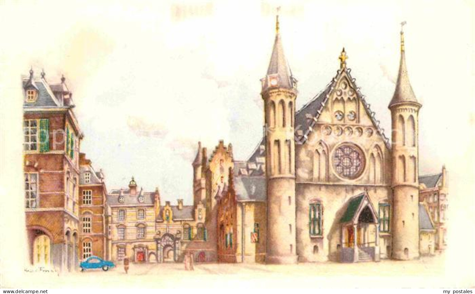 72842249 Gravenhage Binnenhof Ridderzaal Kuenstlerkarte  Gravenhage - Altri & Non Classificati