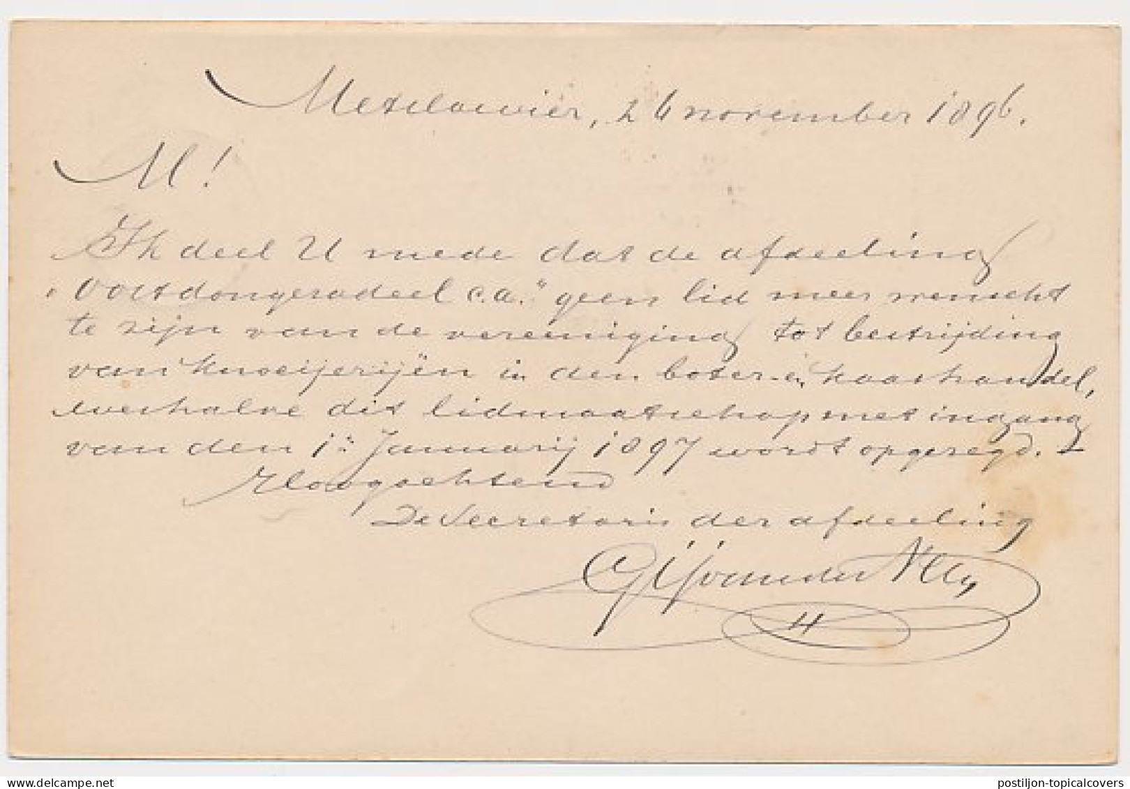 Kleinrondstempel Metslawier 1896 - Unclassified