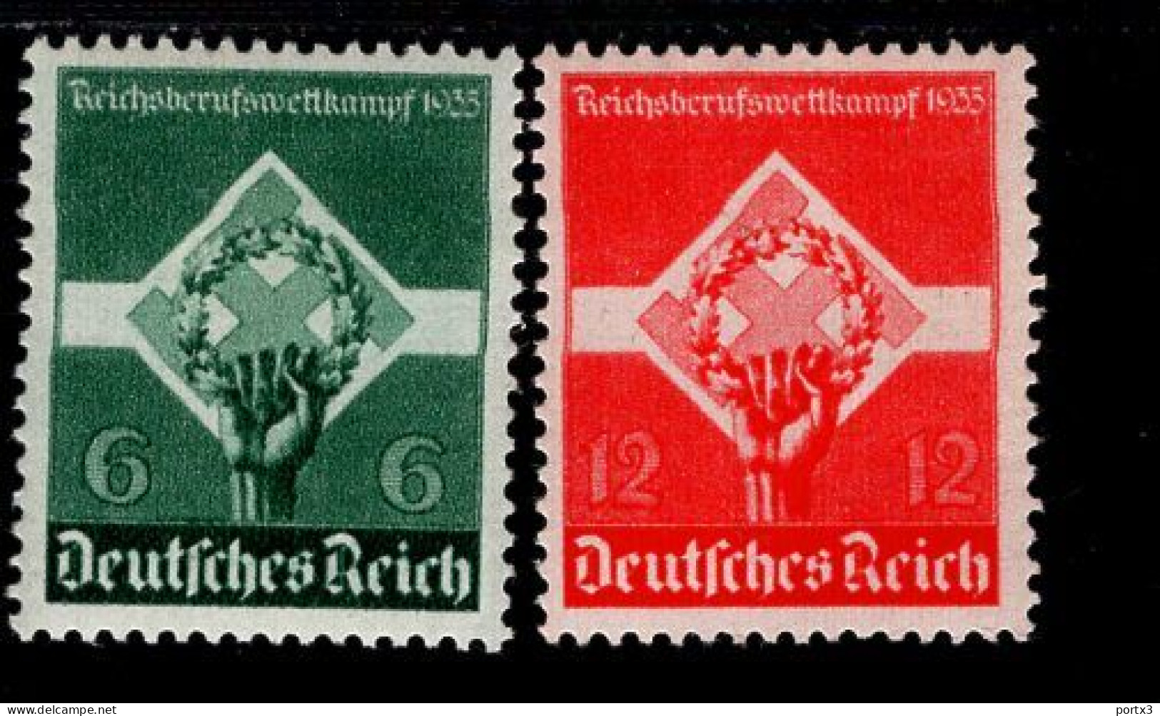 Deutsches Reich 571 - 572  Reichsberufswettkampf MNH Postfrisch ** Neuf (2) - Neufs