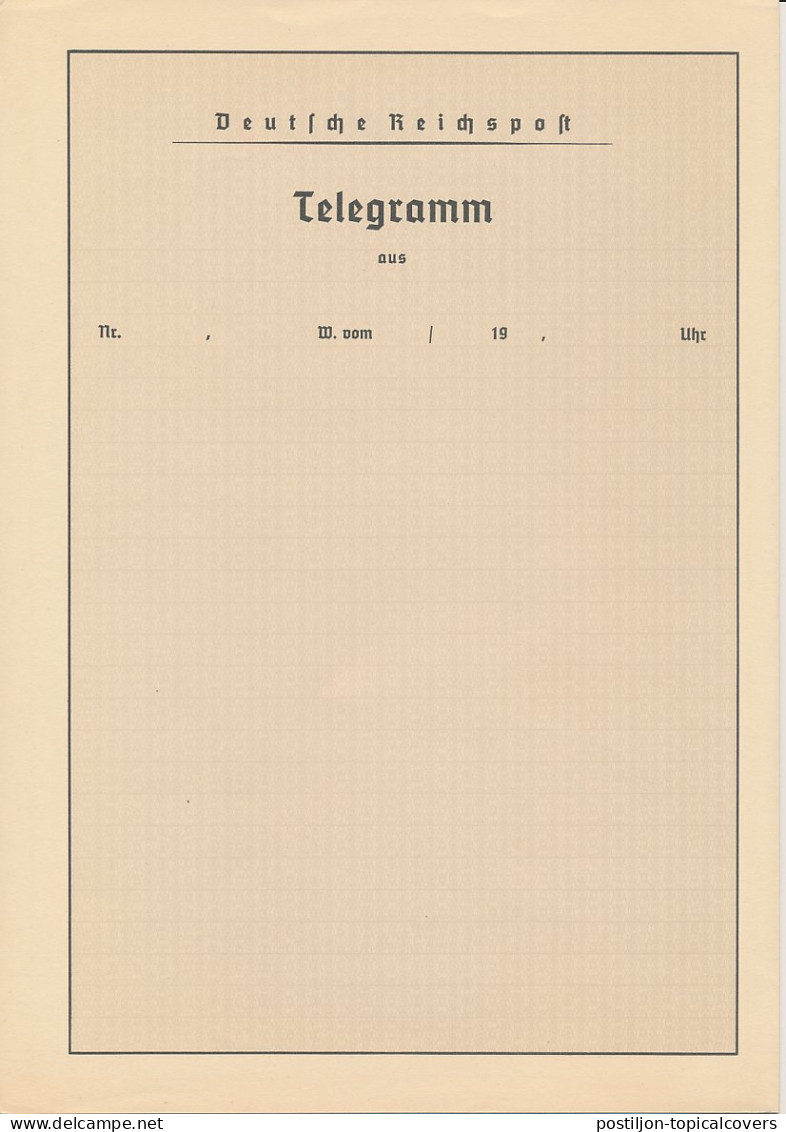 Telegram Germany 1936 - Unused - Schmuckblatt Telegramme Olympic Games Berlin 1936 - Brandenburger Tor - Clock - Autres & Non Classés