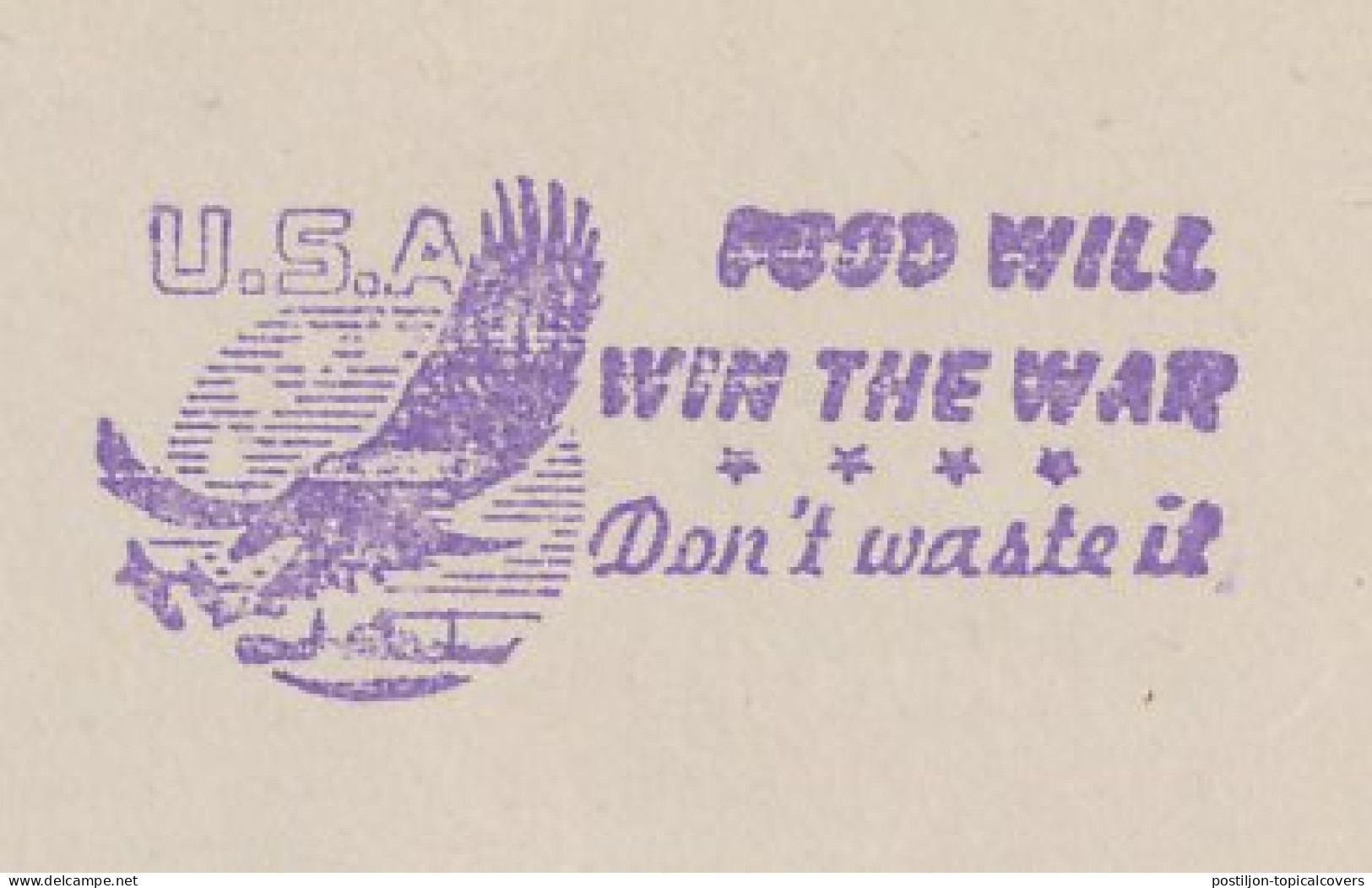 Meter Top Cut USA 1944 Food Will Win The War - Eagle - WW2