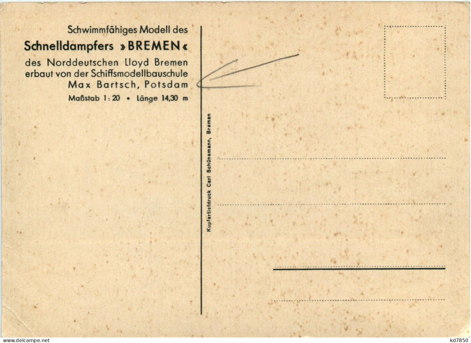 Die Bremen - Dampfer