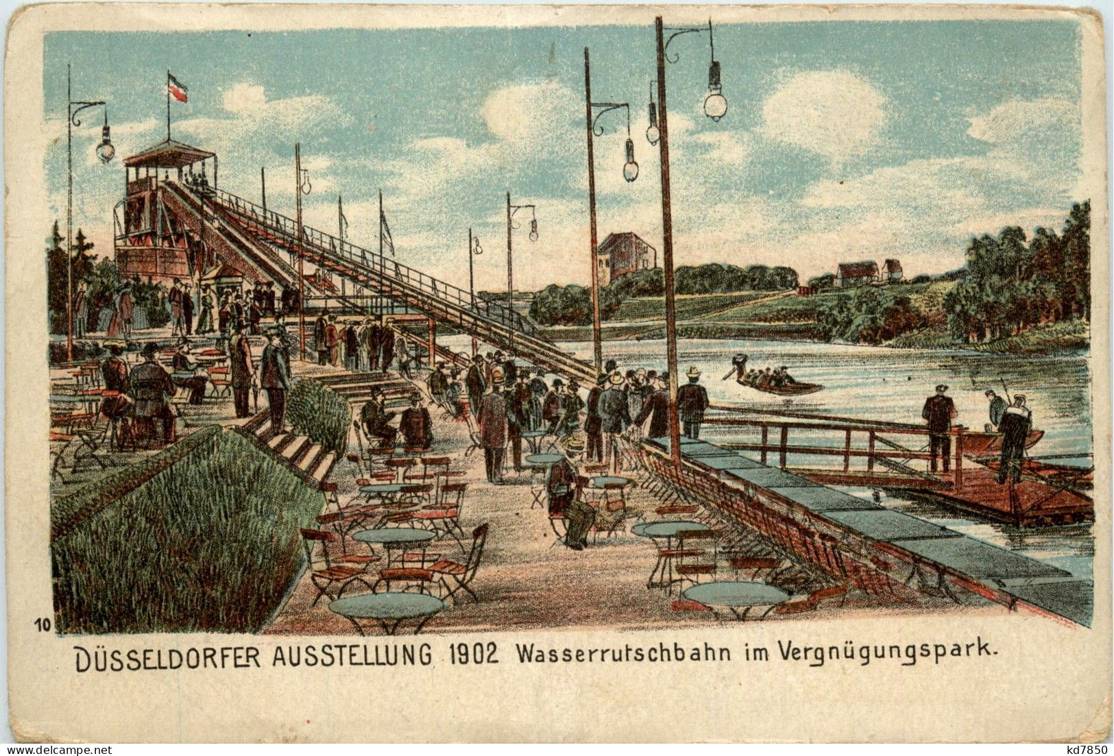 Ausstellung Düsseldorf 1902 - Wasserrutschbahn - Düsseldorf